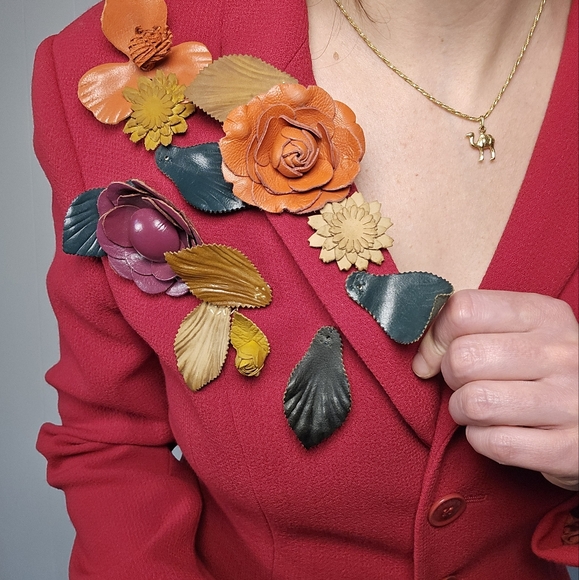 Moschino Cheap & Chic Red Wool Blazer 90's - Picture 5 of 12